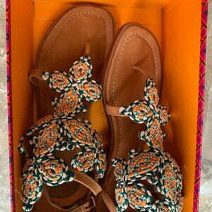 TORY BURCH Floral sandals Size 7 NIB PRICE FIRM